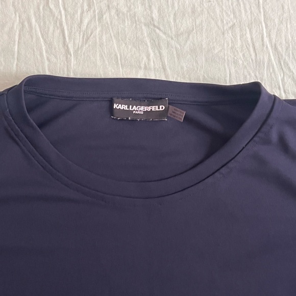 Karl Lagerfeld Navy top XL - Picture 3 of 5